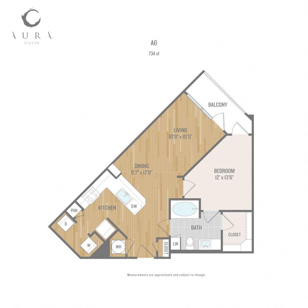 Aura One90 Apartments A6 Floor Plan Aura One90 Apartments A6 Floor Plan